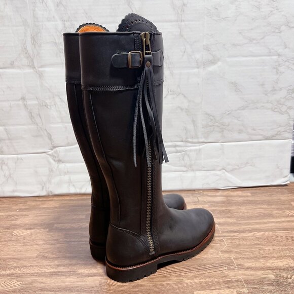 Penelope Chilvers Tassel Knee High Riding Boots Black Leather Women EU 39 / US 9 - Picture 7 of 15